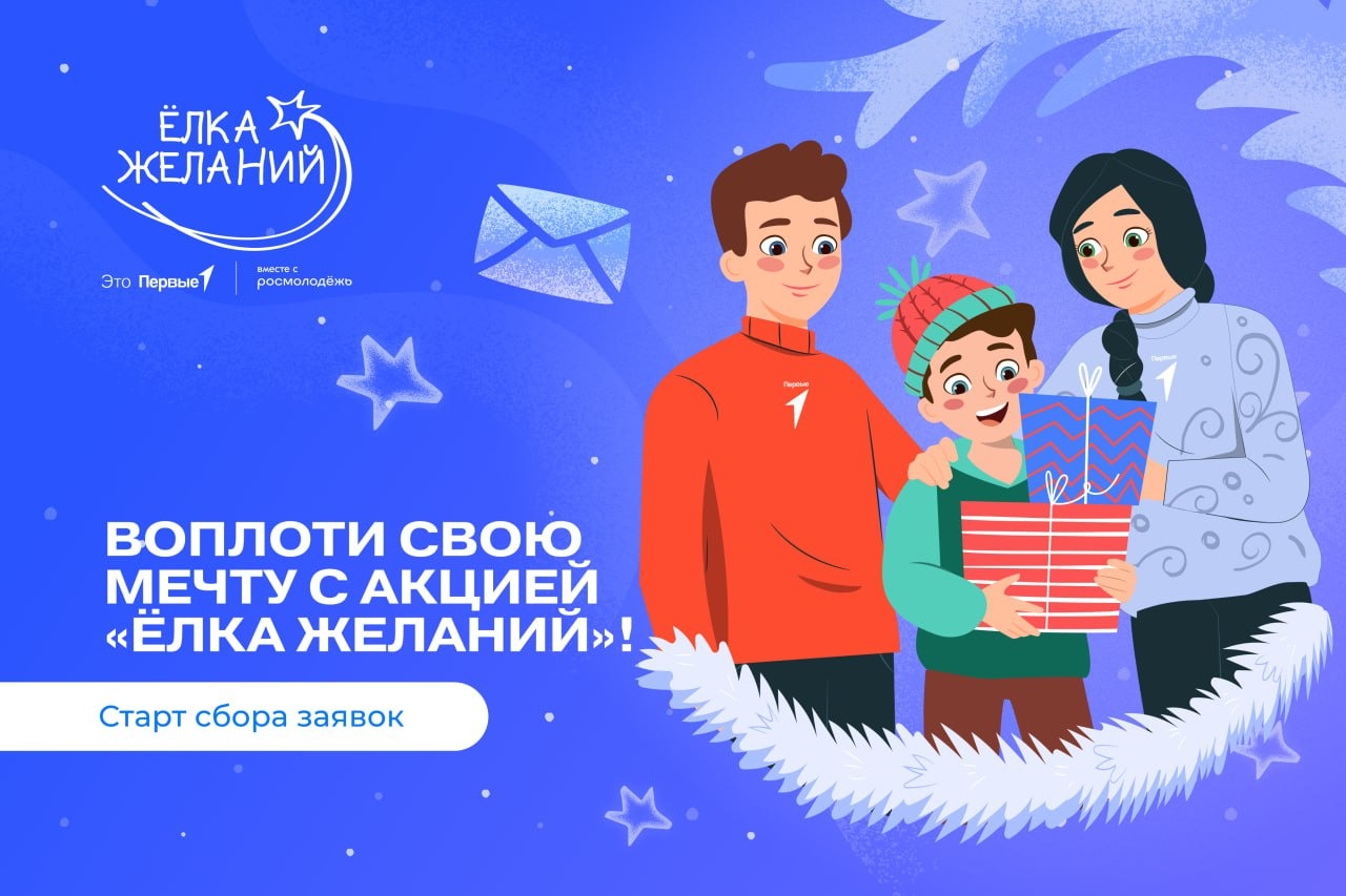 Стартовала Всероссийская акция «Ёлка желаний» Движения Первых