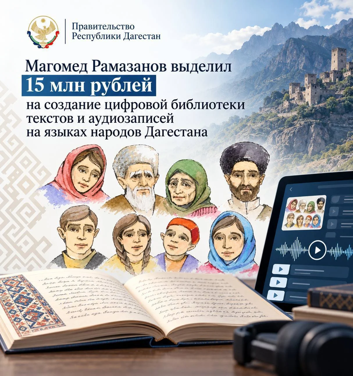 В Дагестане создадут цифровую библиотеку на языках народов республики
